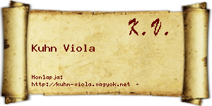 Kuhn Viola névjegykártya